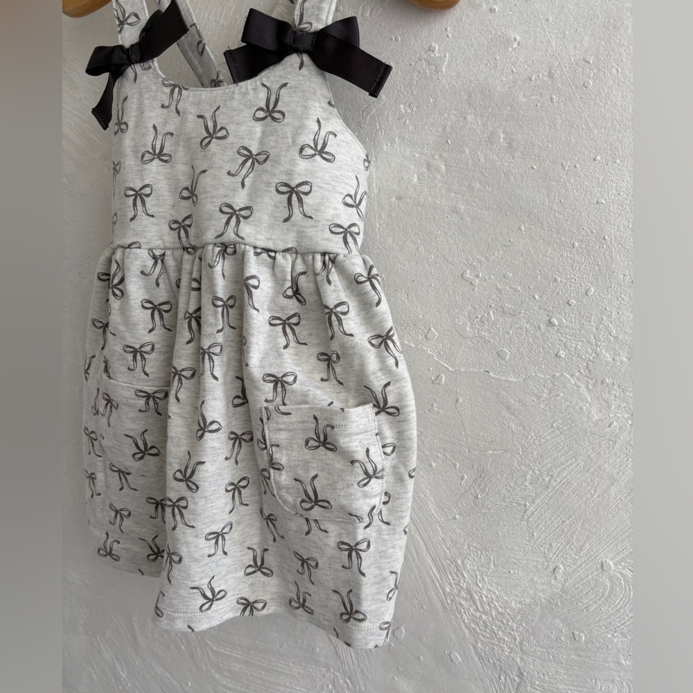 Carter's toddler girl bow print jumper dress - Picture 2 of 7